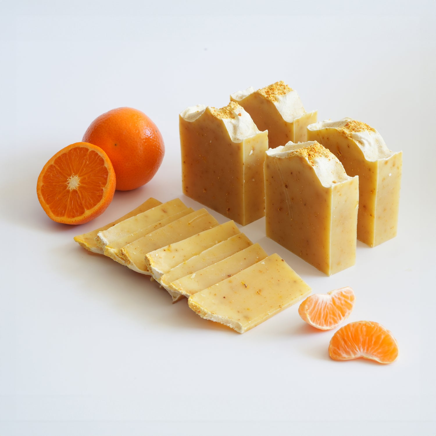 Orange soap, handmade soap bar and samples, skincare, cosmetic, shower, spa, bath, Natural handmade soap,